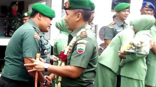 Brigjen TNI Mirza Agus saat perpisahaan pindah tugas, Kamis 21/12 (dok. KM)