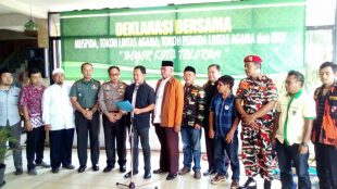 Walikota Bogor Bima Arya membacakan Deklarasi "Bogor Kota Toleran", Jumat 22 Desember (dok. KM)