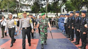 Kapolres Bogor dan Dandim 0606 memimpin apel gabungan, Jumat 22/12 (dok. KM)