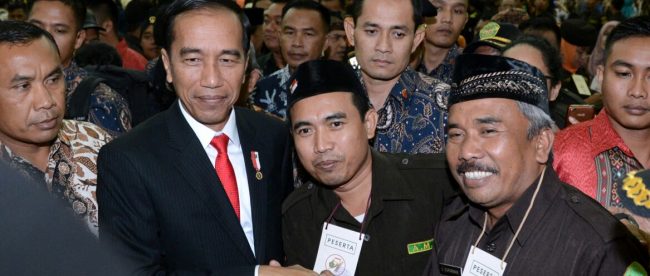Presiden Joko Widodo di Perayaan Hari Ulang Tahun Angkatan Muda Siliwangi (AMS) ke-51 di Gedung Merdeka Kota Bandung, Kamis 28 Desember 2017 (dok. KM)