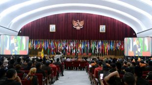 Presiden Joko Widodo di Perayaan Hari Ulang Tahun Angkatan Muda Siliwangi (AMS) ke-51 di Gedung Merdeka Kota Bandung, Kamis 28 Desember 2017 (dok. KM)