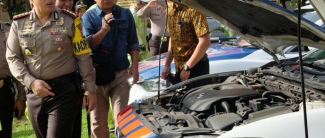 Kapolresta Bogor Saat Pengecekan Kendaraan Dinas, Sabtu 23/12 (dok. KM)