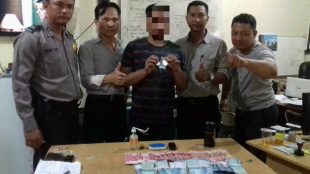 Oknum PNS yang terlibat narkoba ditemukan dengan sabu dan uang jutaan rupiah (dok. KM)
