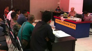 Pertemuan pengurus ormas Pemuda Pancasila dan BBRP bersama jajaran Polresta Bogor, Kamis 14/12 (dok. KM)