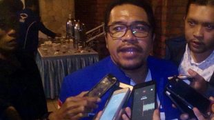 Sekjen Partai Demokrat Kota Bogor Ferro Sopacua usai acara silaturahmi Bima-Dedie, Kamis malam 25/1 (dok. KM)