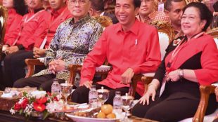 Presiden Joko Widodo di acara peringatan HUT ke-45 PDIP di Jakarta Convention Centre, Jakarta Pusat, Rabu, 10 Januari 2018 (dok. Setpres)