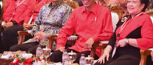 Presiden Joko Widodo di acara peringatan HUT ke-45 PDIP di Jakarta Convention Centre, Jakarta Pusat, Rabu, 10 Januari 2018 (dok. Setpres)