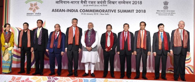 Kepala Negara Anggota Kerjasama ASEAN-India di New Delhi, Kamis 25/1 (dok. Setpres)