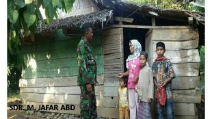 Kondisi rumah masyarakat yang tidak layak huni di Kecamatan Nisam Antara, Jumat 19/1/18 (dok. Ist/Raz/KM )