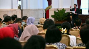 Presiden Joko Widodo di Rapat Kerja Kementerian Perdagangan tahun 2018 di Istana Negara, Jakarta Rabu 31/1 (dok. KM)