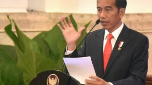 Presiden Joko Widodo di Rapat Kerja Kementerian Perdagangan tahun 2018 di Istana Negara, Jakarta Rabu 31/1 (dok. KM)