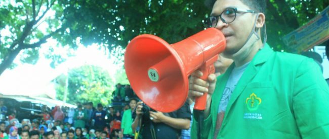 Ketua Eksekutif Wilayah Liga Mahasiswa Nasional untuk Demokrasi (LMND) Provinsi Aceh Fachrur Razi, Sabtu 24/2/2018.(ist)