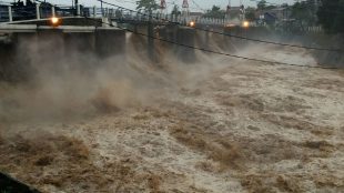 Kondisi di Bendung Katulampa, Kota Bogor, Senin pagi 05/02/2018 (dok. KM)