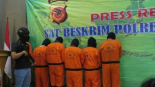 Sejumlah pelaku tindakan kriminal yang terungkap Sat Reskim Polresta Bogor (dok. KM)