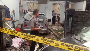 TKP ledakan gas alam di Kel. Kedung Waringin, Tanah Sareal, Kota bogor 14/2 (dok. KM)