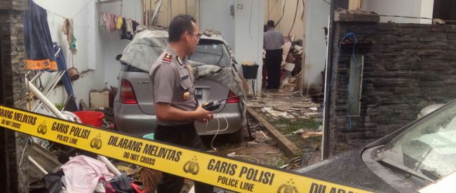 TKP ledakan gas alam di Kel. Kedung Waringin, Tanah Sareal, Kota bogor 14/2 (dok. KM)