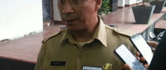 Ketua Tim Penyelesaian Pasar Induk Kemang, Hanafi, saat diwawancarai wartawan di Balaikota Bogor, 6/3/2018 (dok. KM)