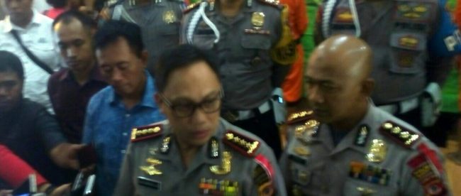 Kapolresta Bogor Kombes Pol Ulung Sampurna Jaya beserta jajarannya saat konferensi pers di Mako Polresta Bogor, Jalan Kapten Muslihat Rabu 14/03/2018 (dok. KM)