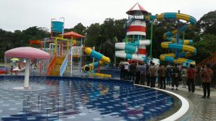 Water Park Pasir Padi Bay di Pangkalpinang saat peresmian oleh Gubernur Bangka Belitung, Jumat 30/3 (dok. KM)