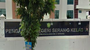 Kantor PN Kelas 1 Serang yang berada di Jalan Raya Pandeglang Km 6 Serang, Banten.
