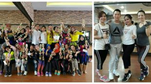 Pegiat senam "zumba" di Planet Eleven, Langsa (dok. KM)