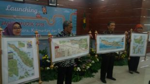 Peluncuran Atlas Jalur Mudik 2018 oleh Badan Informasi Geospasial (BIG) di LIPI Bogor, Rabu 30/5 (dok. KM)