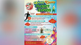 Poster kegiatan di pusat kebugaran "Planet Eleven" di Langsa, Aceh (dok. KM)