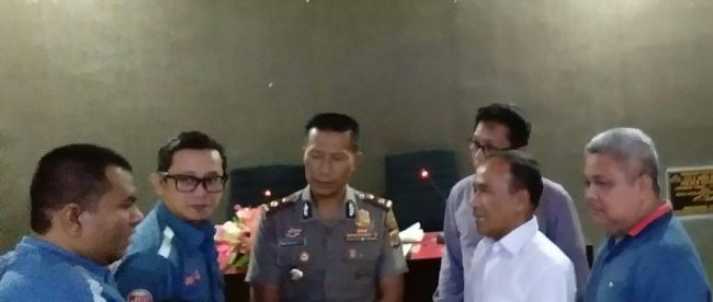 PT. Rakan Sejahtera Utama dengan PT. JGC Indonesia yang berlangsung di Aula Wira Satya Polres Aceh Timur, Selasa (5/6/18)