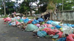 Sampah yang menumpuk di Kota Idi Rayeuk, Aceh Timur. Selasa, 20/6/2018 (Dok. ZK/KM)