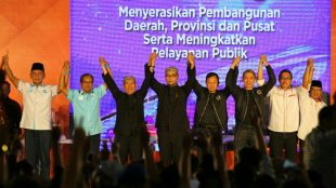 Para Paslon Walikota dan Wakil Walikota Bogor dalam debat kandidat kedua, Kamis 21/6/2018 (dok.KM)