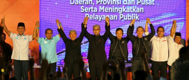 Para Paslon Walikota dan Wakil Walikota Bogor dalam debat kandidat kedua, Kamis 21/6/2018 (dok.KM)