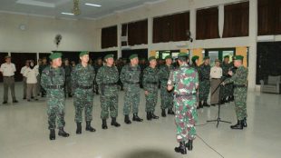 Peserta apel di Makorem 061/Sk di Kota Bogor, Senin 25/6/2018 (dok. KM)