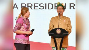 Presiden Joko Widodo saat kunjungan di Denpasar, Bali, Sabtu 23/6 (dok. KM)