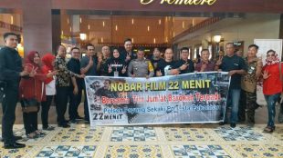 Polresta Pekanbaru gelar nobar film "22 Menit", Kamis 19/7/2018 (dok. KM)