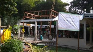 Pembangunan masjid di Perumahan GTH, Tajurhalang, Kabupaten Bogor (dok. KM)