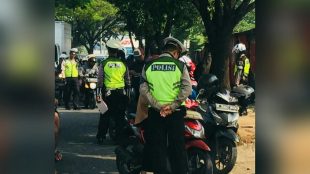 Polresta Depok gelar razia rutin Giat 21 di Jalan Juanda, Jumat 20/8 (dok. KM)