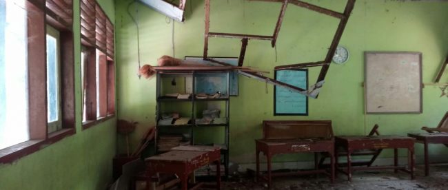 Kondisi sekolah yang terkena dampak dari gempa bumi yang melanda Lombok, NTB (dok. KM)
