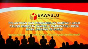 Pelantikan Calon Anggota Bawaslu Kota/Kabupaten Masa Jabatan 2018-2023 (dok.KM)