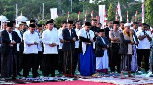 Salat Iduladha bersama Presiden Joko Widodo di Lapangan Tegar Beriman, Kabupaten Bogor, 22/8/2018 (dok. KM)