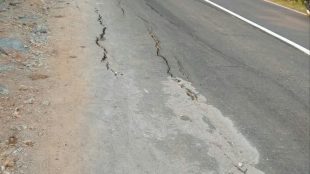 Kondisi jalan nasional Batu Rusa arah Sungailiat, Bangka (dok. KM)