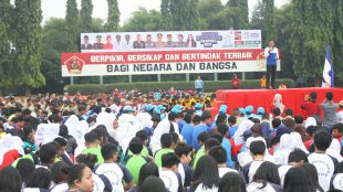Walikota Bogor Bima Arya di peringatan HAORNAS ke-35 tahun 2018 di lapangan Wira Yudha Pusdikzi Kodiklat TNI AD (dok. KM)