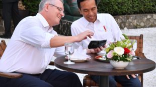 Presiden Joko Widodo menerima kunjungan resmi Perdana Menteri Australia Scott Morrison pada Jumat, 31 Agustus 2018, di Istana Kepresidenan Bogor, Jawa Barat (dok. Setpres)