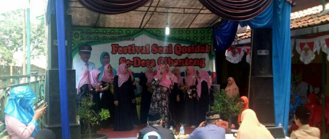 Festival qosidah tingkat desa di Desa Cibanteng, Kecamatan Ciampea, Kabupaten Bogor (dok. KM)