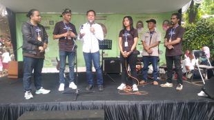 Walikota Bima Arya saat memberikan sambutan di acara Hari Kopi Sedunia dengan Komunitas Kopi Bogor, Minggu 30/9/2018 (dok. KM)