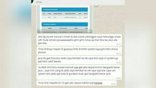 Tangkapan layar keluhan pelanggan terhadap pelayanan Java Travel (dok. KM)