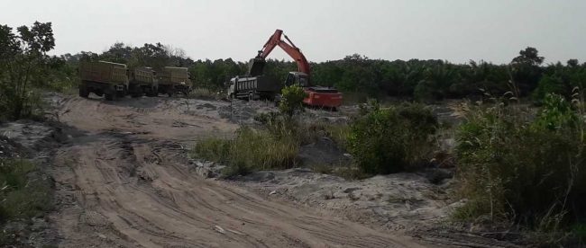 Lokasi tambang pasir di Dusun Karang Panjang Desa Rebo Kabupaten Bangka (dok. KM)