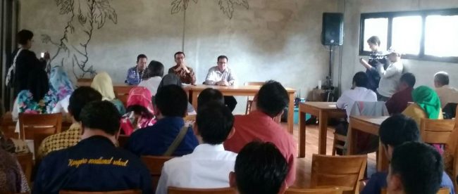 Rapat terkait tingkat kepatuhan terhadap peraturan jaminan sosial ketenagakerjaan di lingkungan SMK dan SMA se-Kota Bogor, Rabu 14/11/2018 (dok. KM)