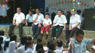 Sosialisasi "Bawa Ompreng" Disdik Kota Bogor di SDN 1 Layungsari 1 Kota Bogor, Kamis 22/11/2018 (dok. KM)