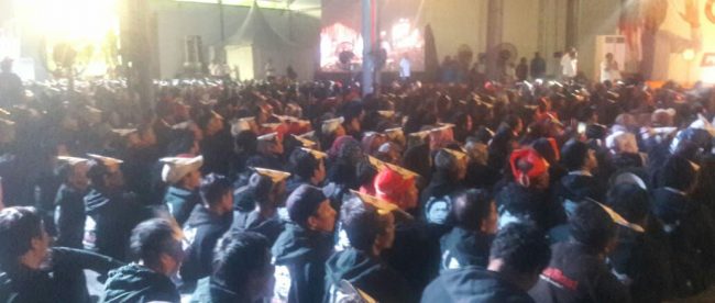 Calon Presiden Joko Widodo melantik 7.000 relawan di Sentul, Bogor, 27/11/2018 (dok. KM)