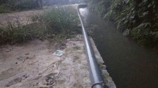 Pipa air bersih yang dipasang di Desa Barengkok, Kabupaten Bogor (dok. KM)